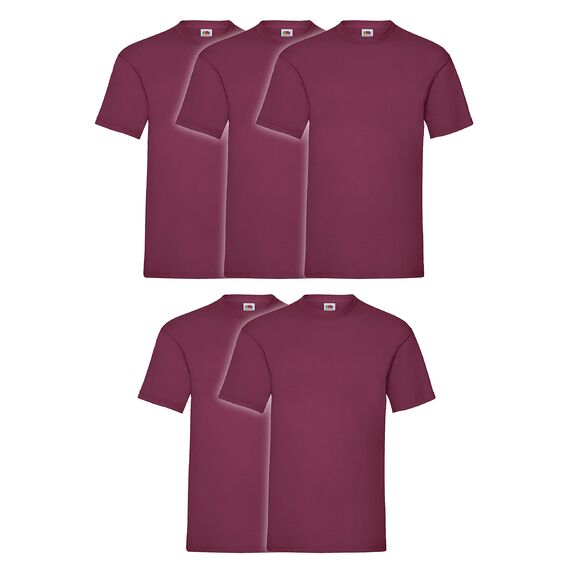 Fruit of the Loom 5er Pack Valueweight T Kids Kinder T-Shirt, Größe:116, Farbe:5X Burgund