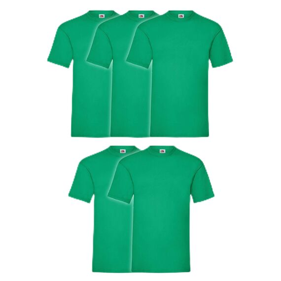 Fruit of the Loom 5er Pack Valueweight T Kids Kinder T-Shirt, Größe:164, Farbe:5X maigrün