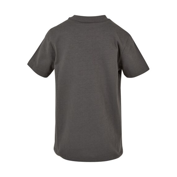 Build Your Brand Kinder T Shirt Basic – Rundhals Kurzarm Tee aus Baumwolle mit klassischer Passform für Alltag Schule Sommer und Freizeit Outfits,Darkshadow,110-116