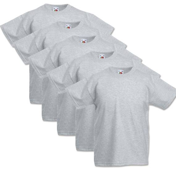 Fruit of the Loom Childrens Valueweight T-Shirt 5-Pack