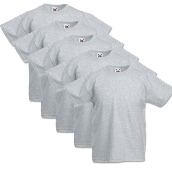 Fruit of the Loom Childrens Valueweight T-Shirt 5-Pack