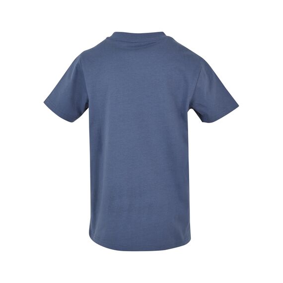 Build Your Brand Kinder T Shirt Basic – Rundhals Kurzarm Tee aus Baumwolle mit klassischer Passform für Alltag Schule Sommer und Freizeit Outfits,Vintageblue,134-140