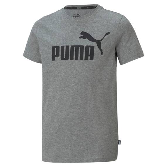 PUMA Jungen Ess Logo Tee B T-shirt, Medium Gray Heather, 128 EU