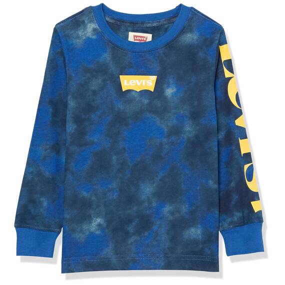 Levi's Langärmeliges T-Shirt mit Fledermausärmeln für Jungen, Webblau, 3 Jahre