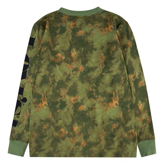 Levi's Langärmeliges T-Shirt mit Fledermausärmeln für Jungen, Calliste Green, 3 Jahre