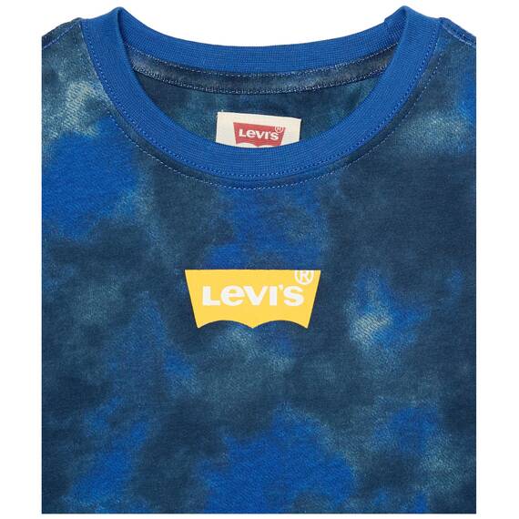 Levi's Langärmeliges T-Shirt mit Fledermausärmeln für Jungen, Webblau, 3 Jahre