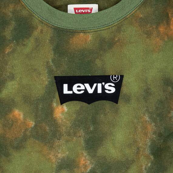 Levi's Langärmeliges T-Shirt mit Fledermausärmeln für Jungen, Calliste Green, 3 Jahre