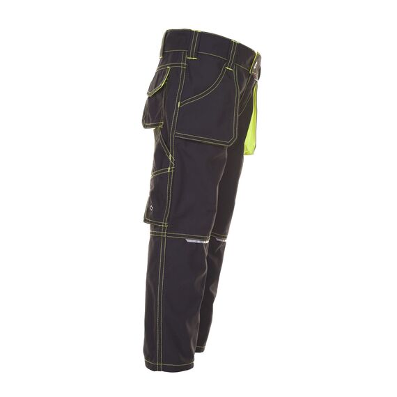 Planam 6110 Junior-Hose - Optimale Sicherheit und Komfort - Farbe: Anthrazit/Gelb - Größe: 98