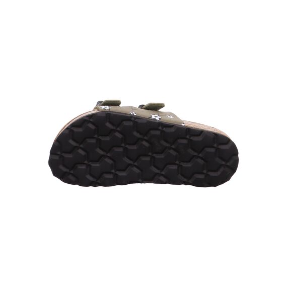 superfit Fussbettpantoffel, Hausschuhe für Kinder und Jugendliche, Grün 7030, 38 EU