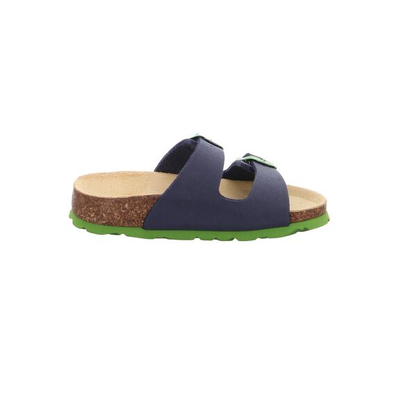 Superfit Fussbettpantoffel Hausschuhe 0-800111 PantoffelnBlau Grün 820025 EU Jungen