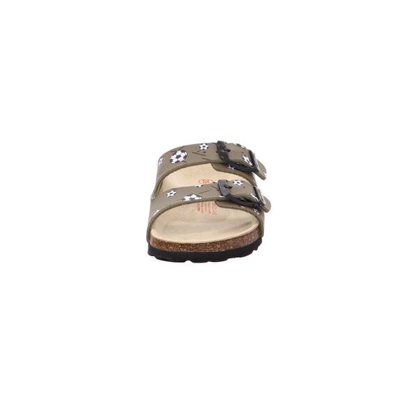 superfit Fussbettpantoffel, Hausschuhe für Kinder und Jugendliche, Grün 7030, 33 EU