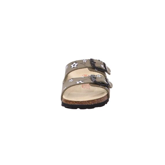 superfit Fussbettpantoffel, Hausschuhe für Kinder und Jugendliche, Grün 7030, 38 EU