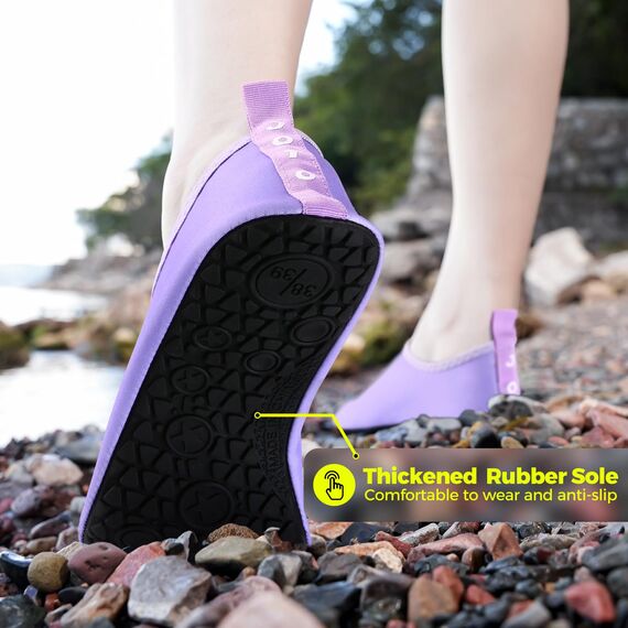 JOTO Wasserschuhe für Damen Herren Kinder, Unisex Badeschuhe Strandschuhe Quick-Dry Schnelltrockend Aquaschuhe Schwimmschuhe Surfschuhe Barfuß Schuhe