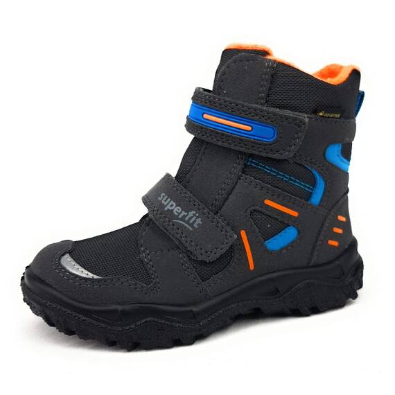 Superfit Jungen Husky Warm foret Gore-tex Schneestiefel, Grau Orange 2000, 32 EU