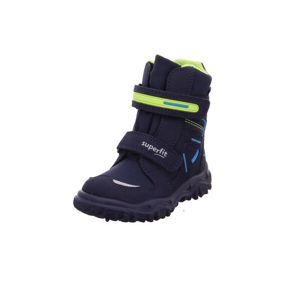 Superfit Jungen HUSKY warm gefütterte Gore-Tex Schneestiefel, BLAU/GRÜN 8000, 30 EU
