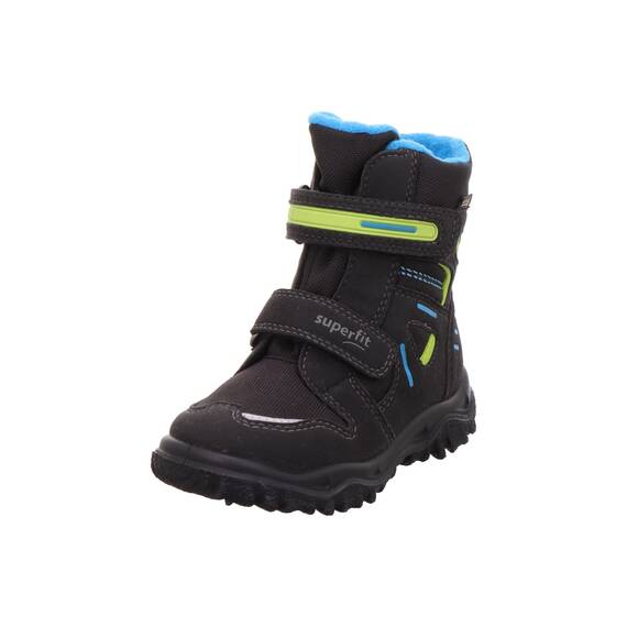 Superfit 3-09080 Kinder Jungen Gore-TEX® Winterstiefel aus Velourslederimitat, Groesse 36, schwarz/türkis