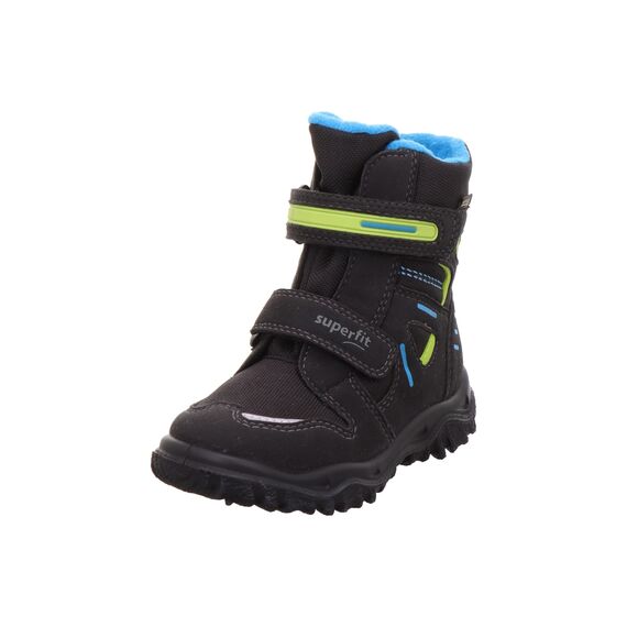 Superfit 3-09080 Kinder Jungen Gore-TEX® Winterstiefel aus Velourslederimitat, Groesse 37, schwarz/türkis