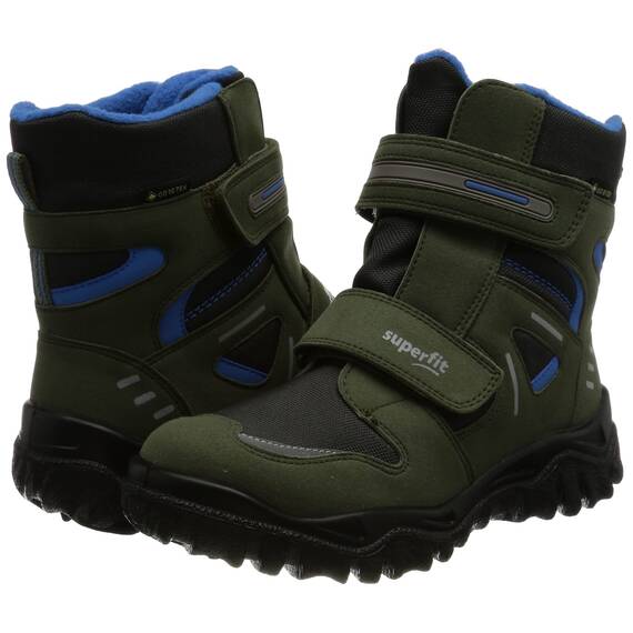 Superfit Jungen HUSKY warm gefütterte Gore-Tex Schneestiefel, GRÜN/BLAU 7000, 39 EU