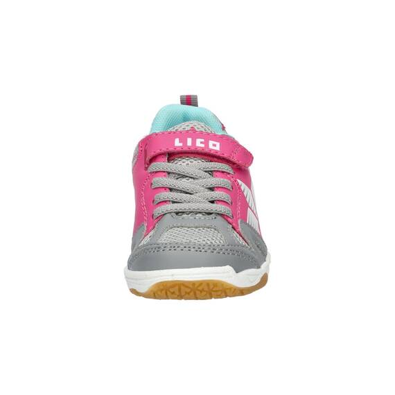 Lico Unisex Kinder Sport Vs Hallenturnschuhe, Grau Pink, 28 EU