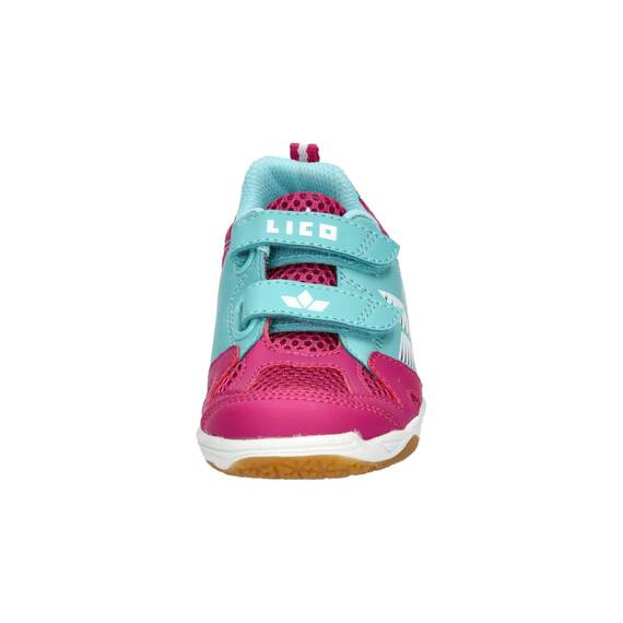 Lico Unisex Kinder Sport V Hallenturnschuhe, Pink Türkis Weiß, 34 EU