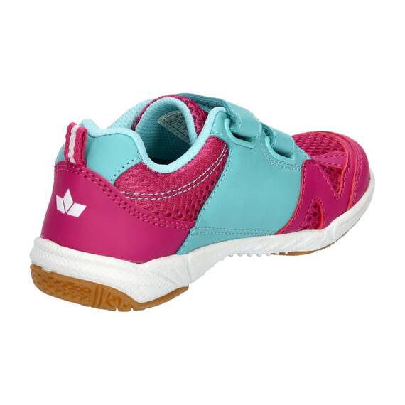 Lico Unisex Kinder Sport V Hallenturnschuhe, Pink Türkis Weiß, 34 EU