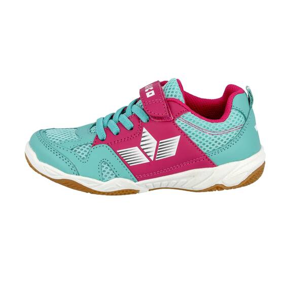 Lico Unisex Kinder Sport Vs Hallenturnschuhe, Türkis Pink Weiß, 32 EU