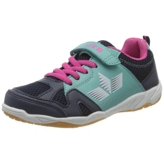 Lico Unisex Kinder Sport Vs Hallenturnschuhe, Marine Türkis Pink, 33 EU