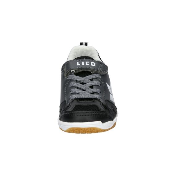 Lico Unisex Kinder Sport Vs Hallenturnschuhe, Schwarz Grau Weiß, 37 EU