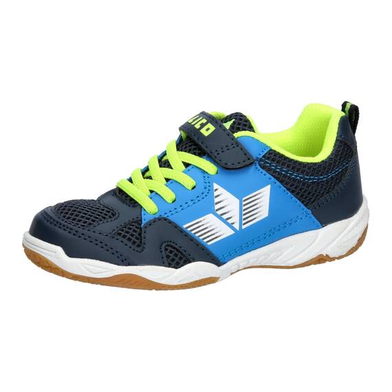 Lico Sport VS Unisex Kinder Hallenturnschuh, Marine/Blau/Lemon, 37 EU