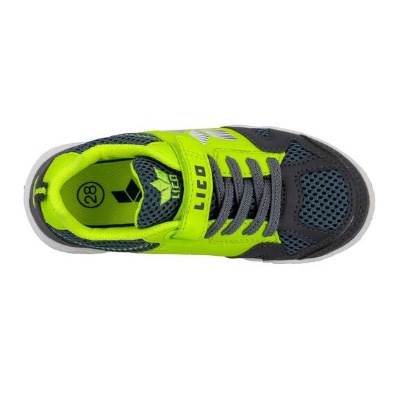 Lico Sport VS Unisex Kinder Hallenturnschuh, Anthrazit/ Lemon, 37 EU