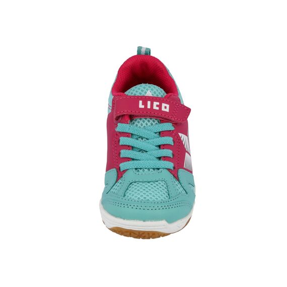 Lico Unisex Kinder Sport Vs Hallenturnschuhe, Türkis Pink Weiß, 37 EU