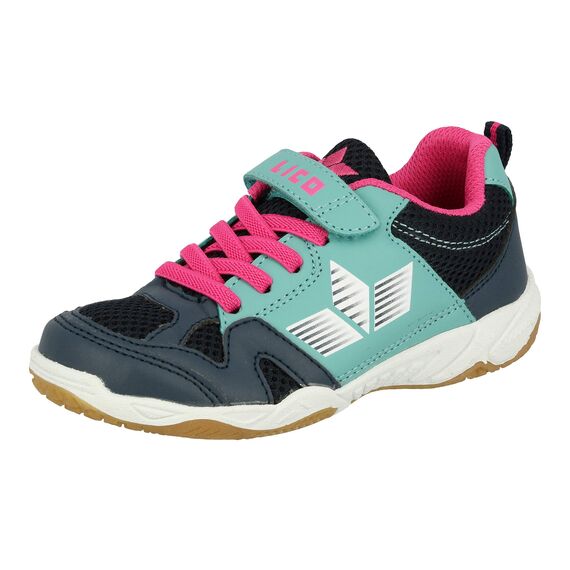 Lico Unisex Kinder Sport Vs Hallenturnschuhe, Marine Türkis Pink, 38 EU