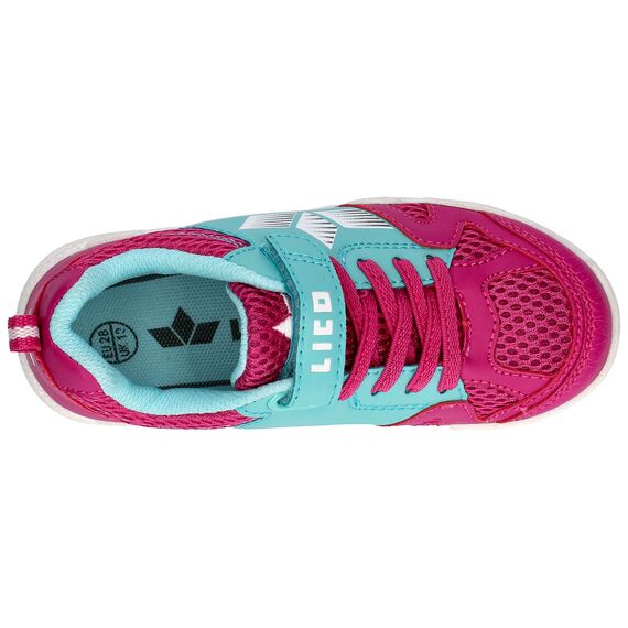 Lico Sport VS Unisex Kinder Hallenturnschuh, Pink/Türkis, 35 EU