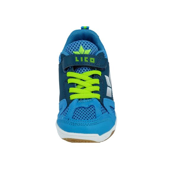 Lico Sport VS Unisex Kinder Hallenturnschuh, Blau/ Marine/ Lemon, 41 EU