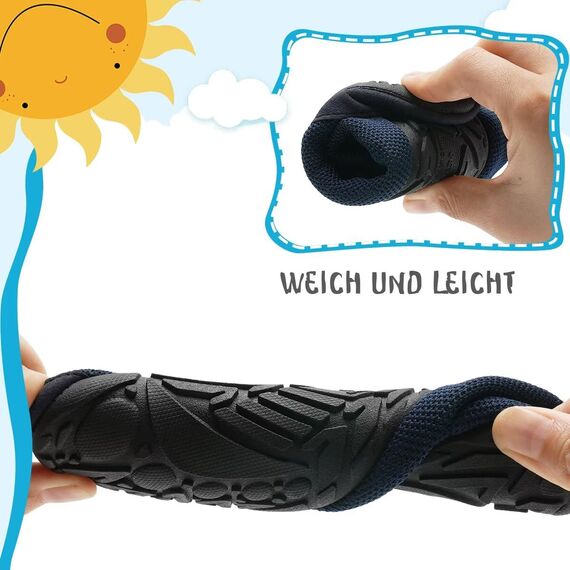 Kyopp Hausschuhe Kinder Junge Mädchen Pantoffeln Atmungsaktive Rutschfest Weich Barfussschuhe für Lauflernschuhe Kleinkinder Schuhe Kindergarten Unisex (Krokodil 30/31EU)