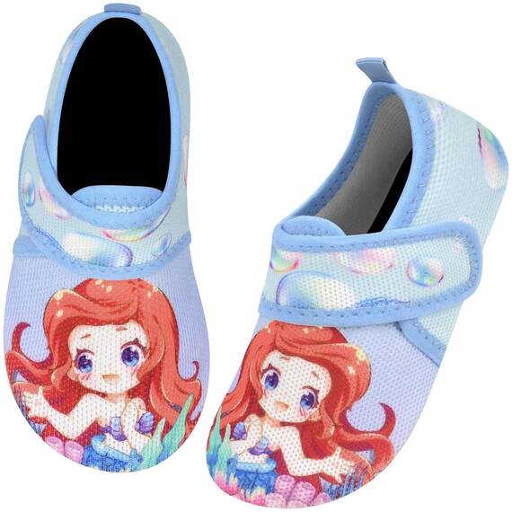 Kyopp Hausschuhe Kinder Junge Mädchen Pantoffeln Atmungsaktive Rutschfest Weich Barfussschuhe für Lauflernschuhe Kleinkinder Schuhe Kindergarten Unisex (Bubble Meerjungfrau 26/27EU)