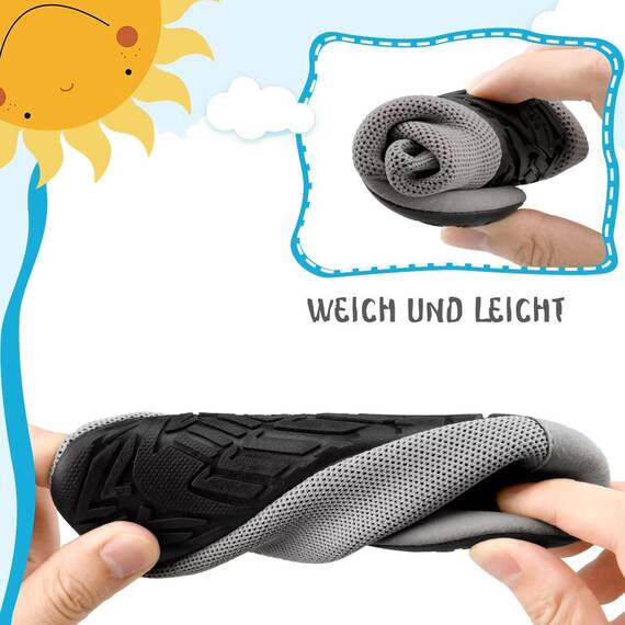 Kyopp Hausschuhe Kinder Junge Mädchen Pantoffeln Atmungsaktive Rutschfest Weich Barfussschuhe für Lauflernschuhe Kleinkinder Schuhe Kindergarten Unisex (Fuchs 32/33EU)