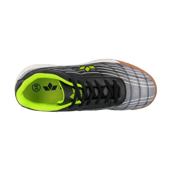 Lico Jungen Rockfield Hallenturnschuhe, Schwarz Grau Lemon, 40 EU