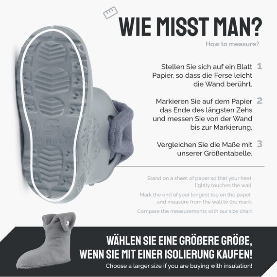 Ladeheid EVA Kinder Jungen Mädchen Gummistiefel Regenschuhe gefüttert Regenstiefel Gummischuhe LA-CA-04 (Grau, 22/23 EU)