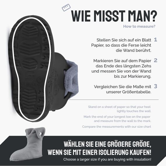 Ladeheid EVA Kinder Jungen Mädchen Gummistiefel Regenschuhe gefüttert Regenstiefel Gummischuhe LA-CA-04 (Carbone/Grau, 24/25 EU)