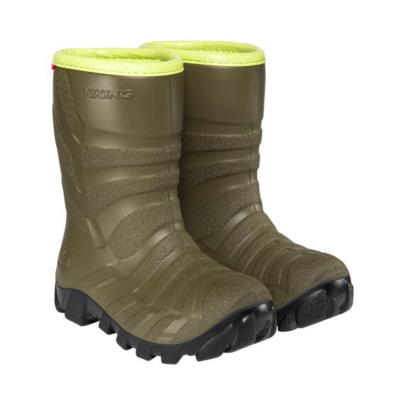 Viking Unisex Kinder Ultra Warm Snow Boot, Khaki Black, 22 EU