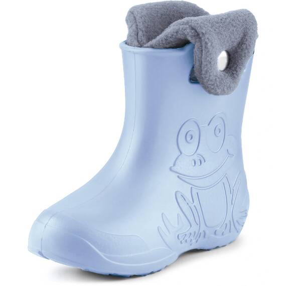 Ladeheid EVA Kinder Jungen Mädchen Gummistiefel Regenschuhe gefüttert Regenstiefel Gummischuhe LA-CA-04 (Hellblau, 34/35 EU)