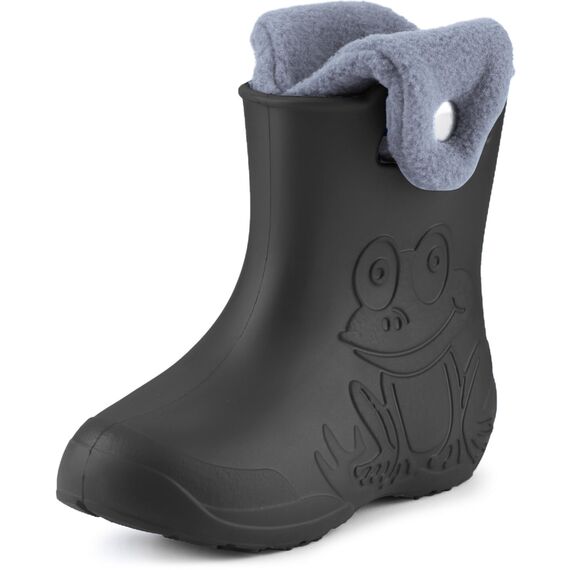 Ladeheid EVA Kinder Jungen Mädchen Gummistiefel Regenschuhe gefüttert Regenstiefel Gummischuhe LA-CA-04 (Carbone/Grau, 30/31 EU)