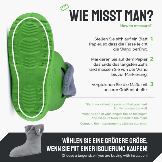 Ladeheid EVA Kinder Jungen Mädchen Gummistiefel Regenschuhe gefüttert Regenstiefel Gummischuhe LA-CA-04 (Grün/Grau, 30/31 EU)