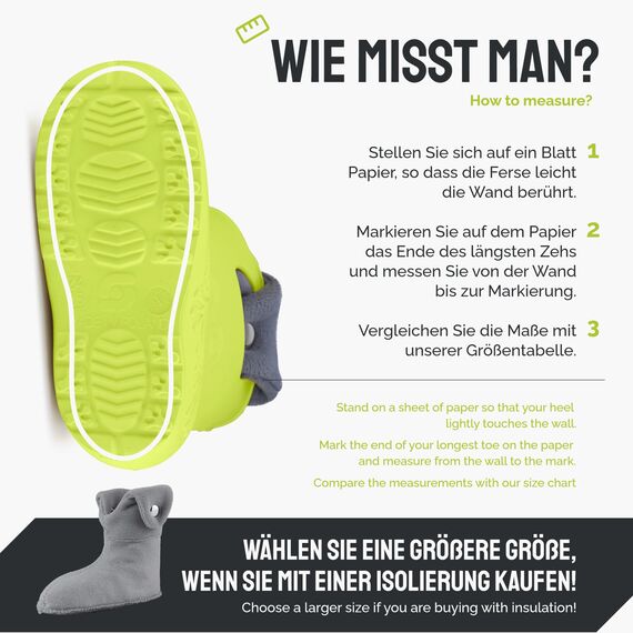 Ladeheid EVA Kinder Jungen Mädchen Gummistiefel Regenschuhe gefüttert Regenstiefel Gummischuhe LA-CA-04 (Limone, 34/35 EU)