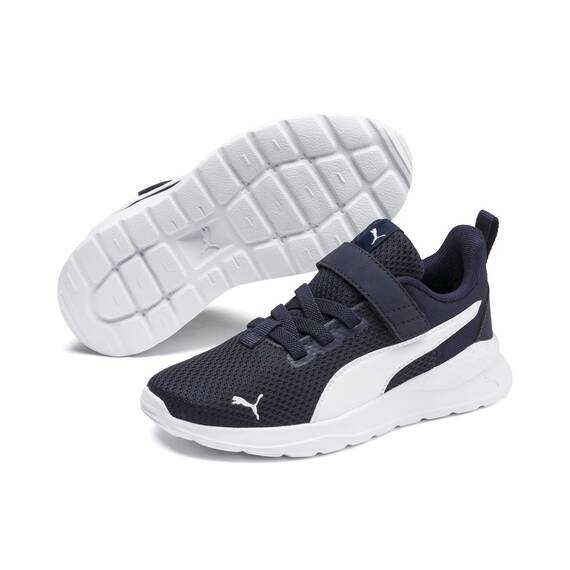 PUMA Anzarun Lite Ac+ Ps Unisex Kinder Sneaker, Peacoat Puma White, 27.5 EU