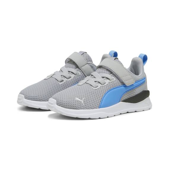 PUMA ANZARUN LITE AC PS Sneaker, ASH Gray-Regal Blue White, 31 EU