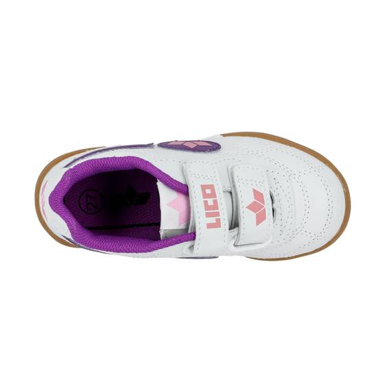 Lico Bernie V Unisex Kinder Multisport Indoor Schuhe, Weiß/ Lila/ Rosa, 25 EU