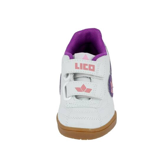 Lico Bernie V Unisex Kinder Multisport Indoor Schuhe, Weiß/ Lila/ Rosa, 35 EU