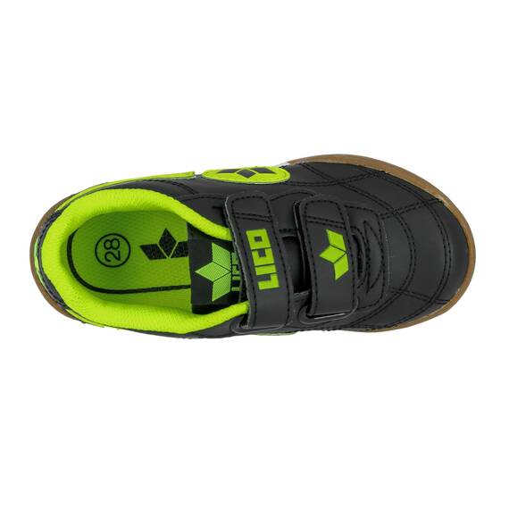 Lico Unisex Kinder Bernie V Hallenschuhe, Schwarz Lemon, 36 EU